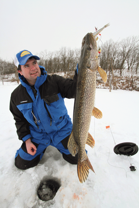 Shallow Water Pike Fishing Through The Ice - In-Fisherman
